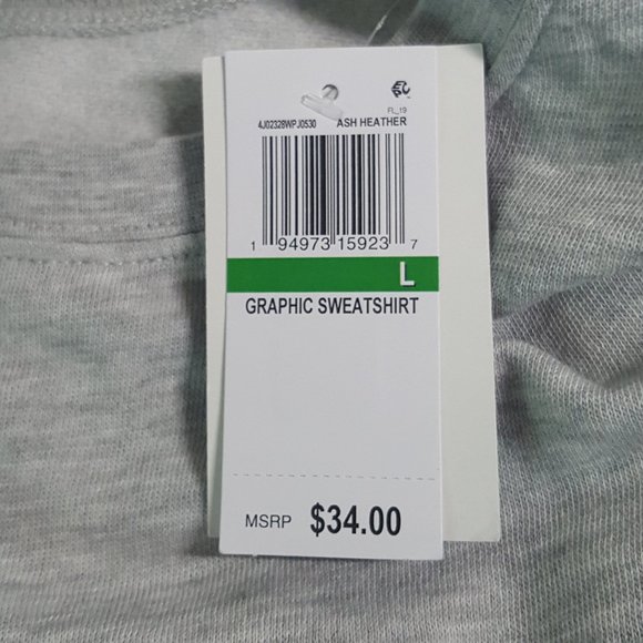 New Love Tribe Logo Friends Junior Graphic Sweashirts Gray Size L - Picture 5 of 6